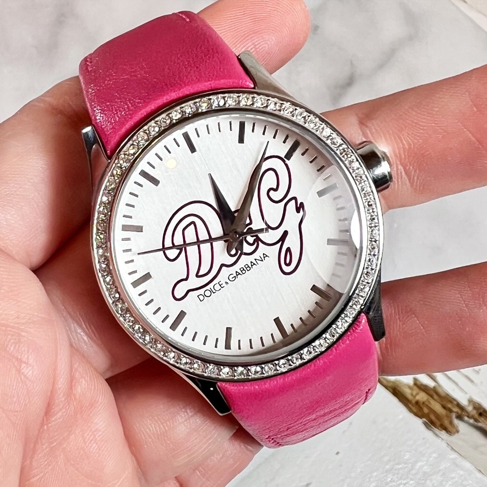 Dolce & Gabbana Fuchsia & Crystal Watch